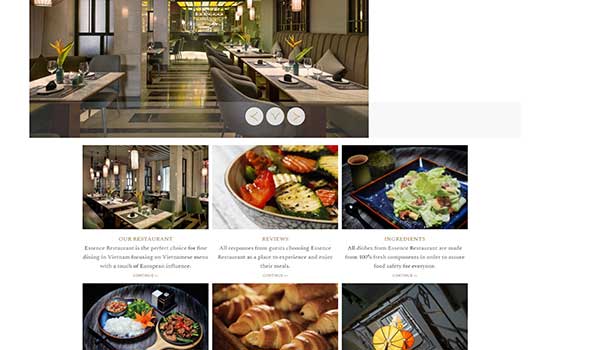 Mẫu trang web nhà hàng khách sạn chuyên nghiệp