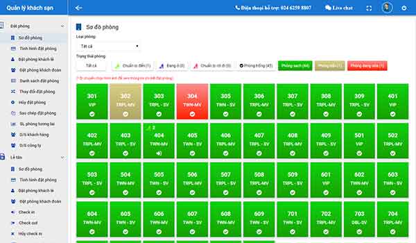  Phần mềm quản lý khách sạn PMS